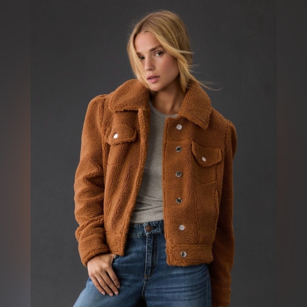 Anthropologie Avec Les Filles Sherpa Trucker Jacket